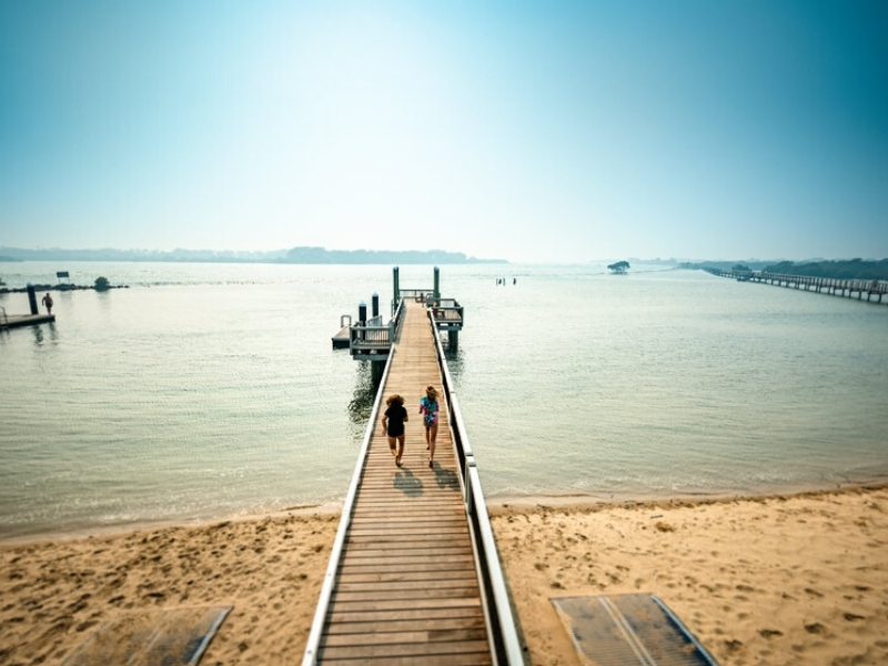 Lido Jetty, pontoons and Boardwalk - Riverside Holiday Resort, Urunga NSW