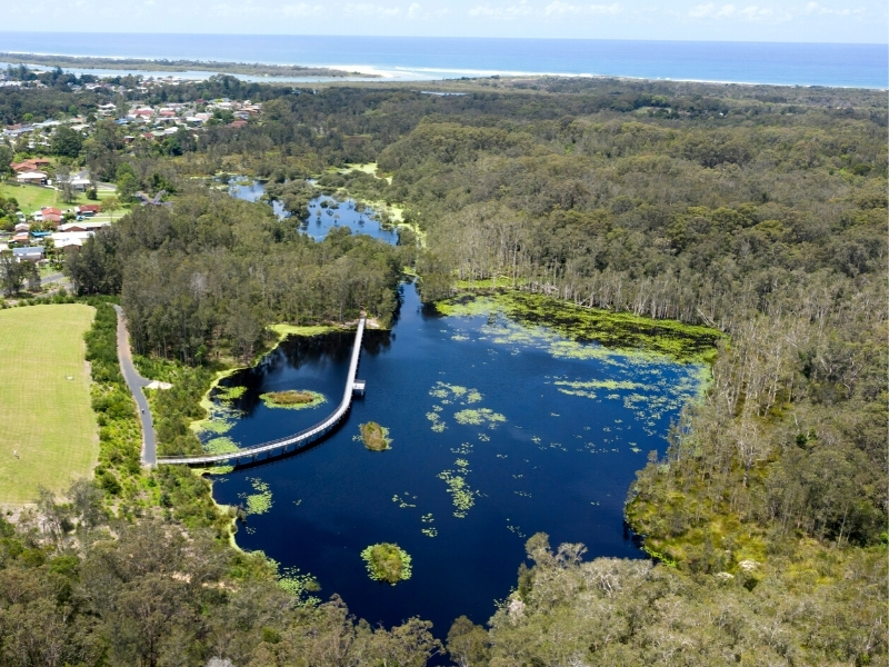 The Urunga Wetlands Boardwalk - Riverside Holiday Resort, Urunga on the NSW Coffs Coast
