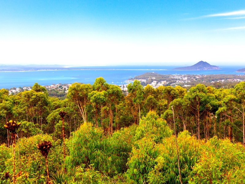 View from Gan Gan Lookout - Seaside Holiday Resort, Fingal Bay, Port Stephens