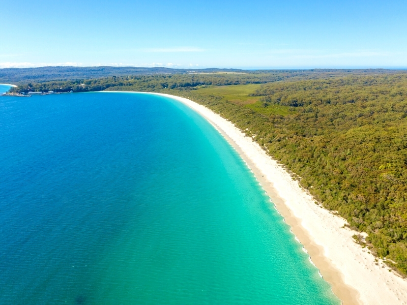 Long White Sand Beaches Jervis Bay NSW